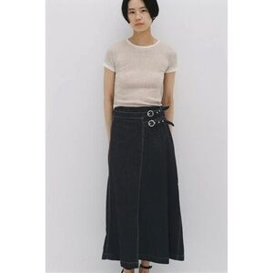 ZARA CROSSOVER DENIM SKIRT size M